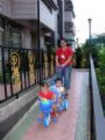 20080815 琳和豬小弟騎雙人車